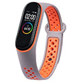 strap xiaomi mi band 3 mi band 4 dots grey orange bulk extra photo 1