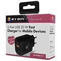 icy box ib ps102 pd 2 port usb fast charger for mobile devices up to 20 w extra photo 3
