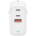 4smarts charger gan flex 65w 2 ports usb c usb a white extra photo 1