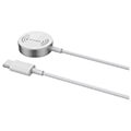4smarts wireless charger voltbeam mini 25w for apple watch with usb c cable 1m white extra photo 2
