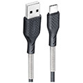 forcell carbon cable usb to type c 20 24a cb 02a black 1m extra photo 1