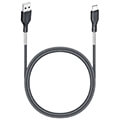 forcell carbon cable usb to type c qc30 3a cb 02b black 1m extra photo 2