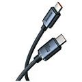 baseus crystal shine cable shine type c to type c 12m 100w 5a black extra photo 1