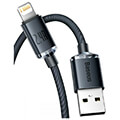 baseus crystal shine cable usb to lightning 24a 2m black extra photo 1