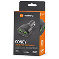 natec nuc 1981 coney 2x usb 1x usb c power delivery 30 84w qc30 car charger black extra photo 3