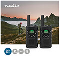 nedis wltk0610bk walkie talkie set 2 handsets up to 6km frequency channels 8 ptt vox black extra photo 1