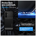 spigen rugged armor black for samsung galaxy a54 5g extra photo 13