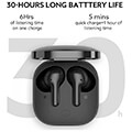 qcy t13 tws black dual driver 4 mic noise cancel true wireless earbuds quick charge 380mah extra photo 2