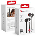 premium sound hi fi earphones forcell u3 mini jack 35mm black extra photo 2
