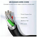 charging cable ugreen us287 type c white 2m 60123 3a extra photo 3