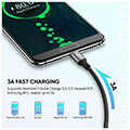 charging cable ugreen us288 type c black 3m 60408 3a extra photo 1