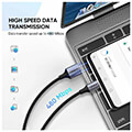 charging cable ugreen us288 type c black 3m 60408 3a extra photo 2