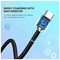 charging cable ugreen us288 type c black 3m 60408 3a extra photo 4