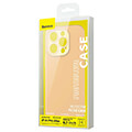 baseus liquid silica gel case iphone 14 pro max sunglow tempered glass cleaning kit extra photo 3