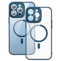 baseus frame transparent magnetic case and tempered glass set iphone 14 pro blue extra photo 1