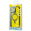 baseus frame transparent magnetic case and tempered glass set iphone 14 pro blue extra photo 5