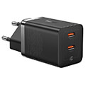 baseus wall charger gan5 40w 2x type c black extra photo 4