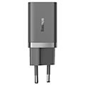 baseus wall charger gan5 40w 2x type c black extra photo 6