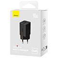 baseus wall charger gan5 40w 2x type c black extra photo 7