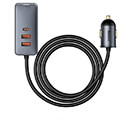 baseus car charger share together extension cord 3x usb type c 120w grey extra photo 2