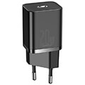 baseus super si quick charger 1c 20w cable type c to lightning iphone ipad 1m black extra photo 1
