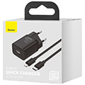 baseus super si quick charger 1c 20w cable type c to lightning iphone ipad 1m black extra photo 7