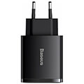 baseus wall compact quick charger 2xusb type c pd 3a 30w black extra photo 2