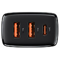 baseus wall compact quick charger 2xusb type c pd 3a 30w black extra photo 3