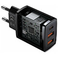 baseus wall compact quick charger 2xusb type c pd 3a 30w black extra photo 7