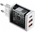 baseus wall compact quick charger 2xusb type c pd 3a 30w white extra photo 6