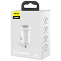 baseus grain pro car charger 2x usb 48a 24w white extra photo 4 baseus grain pro car charger 2x usb 48a 24w white extra photo 4