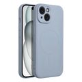 silicone mag cover case with magsafe for iphone 15 light blue extra photo 1