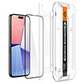 spigen glass tr ez fit 2 pack fc black for iphone 15 pro extra photo 1