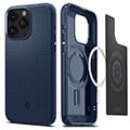 spigen mag armor magsafe navy blue for iphone 15 pro extra photo 1