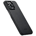 pitaka magez 4 1500d case black grey twill for iphone 15 pro max extra photo 1