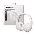 qoltec soundmasters wireless headphones with microphone bt 50 ab white extra photo 2