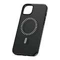 baseus iphone 15 pro max magnetic case fauxther series black extra photo 1