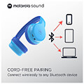 motorola moto jr300 bl mple asyrmata on ear bluetooth paidika akoystika me splitter extra photo 5