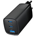 gembird 3 port 65 w usb fast charger black extra photo 3