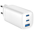 gembird 3 port 65 w usb fast charger white extra photo 3