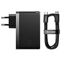 baseus wall charger gan5 pro 2x usb type c usb 140w black extra photo 2