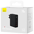 baseus wall charger gan5 pro 2x usb type c usb 140w black extra photo 3