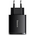 baseus cube fast charger 30w 2x usb type c ports cluster black extra photo 2