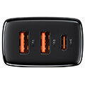 baseus cube fast charger 30w 2x usb type c ports cluster black extra photo 3