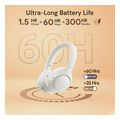qcy h3 high res headset with mic active noise canceling with 4 mode anc 60h multipoint white extra photo 2