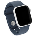 apple watch se 2023 mre13 40mm silver aluminium case s m storm blue sport band extra photo 3