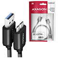 axagon bumm3 am10ab cable micro b usb usb a 32 gen 1 1m 3a alu rvc black extra photo 1