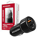 axagon rwc qc5 car ciarger smart 5v 24a qc30 30w black extra photo 1
