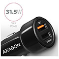 axagon rwc qc5 car ciarger smart 5v 24a qc30 30w black extra photo 3