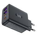 acefast a61 wall charger 45w 3a 2x usb a 2x type c black extra photo 2